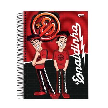 Imagem de Caderno Enaldinho Universitário Escolar 1 Matéria 80 Folhas, Preto-Ver