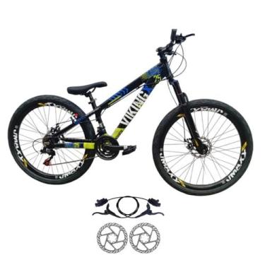Imagem de Bicicleta Vikingx Tuff 25 Quadro Aluminio 24V Freio Hidraulico Diantei