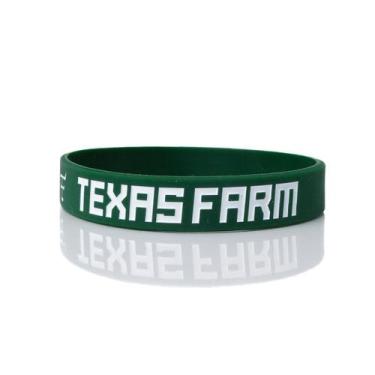 Imagem de Pulseira De Silicone Infantil Texas Farm - Plmini002 - Verde Musgo, Ún