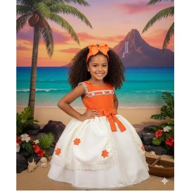 Imagem de Vestido Temático Kids Moana Modelo 3 - Estilo e Conforto - Temáticos K