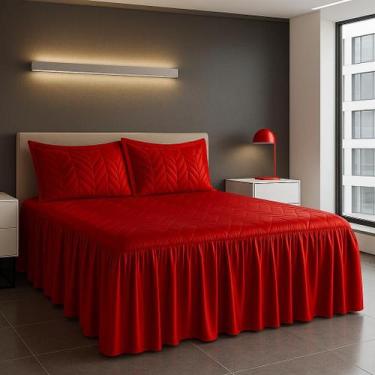 Imagem de Colcha Cobre Leito Casal Yasmin Matelada Avulsa de Alta Qualidade Ceti