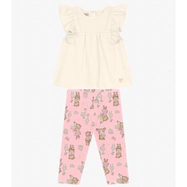 Imagem de Conjunto Infantil Bata com Legging Trick Nick Bege, P, Bege
