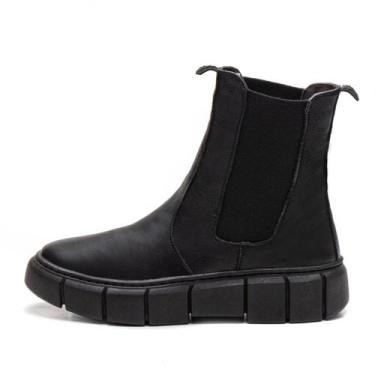 Imagem de Bota Chelsea Tratorada Couro Difranca - Julia - Black - Kifer, 34