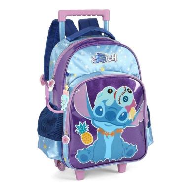 Imagem de Mochila de Rodinhas Luxcel Com Alça Stitch Aloha Violeta