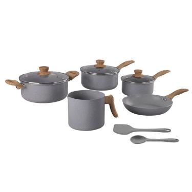 Imagem de Conjunto de Panelas 7 Peças Easy Gris Com Indução Brinox