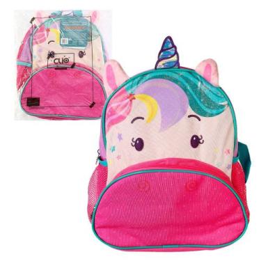 Imagem de Mochila Costas Bolsa Infantil Unicórnio Escolar Crianças - Clio, Rosa