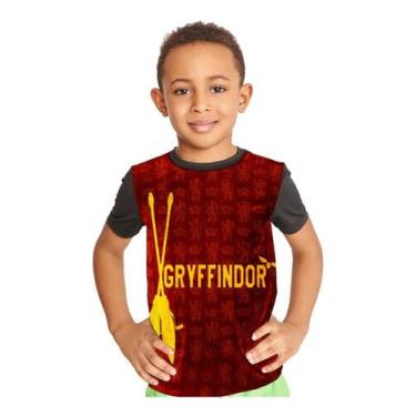 Imagem de Camiseta Infantil Harry Potter Grifinoria Gryffindor Ref:399 - smoke, 