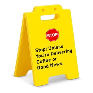 Imagem de Placa decorativa engraçada para escritório, cubículo, mesa, humor stop, presentes de escritório para homens, mulheres, colegas de trabalho, chefe