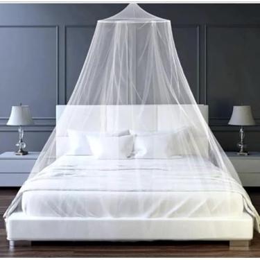 Imagem de Mosquiteiro Teto Casal e Queen com Elástico – Proteção Contra Mosquitos, Fácil Instalação e Luxo para Quarto(BRANCO)