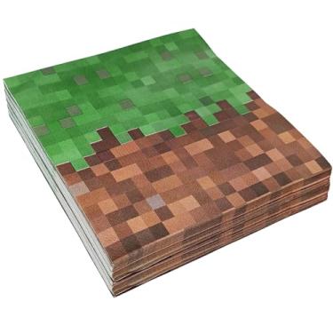 Imagem de 40 peças de guardanapos de festa pixel, videogame, utensílios de mesa, artigos para festa de aniversário Pixel Gamer, material de papel