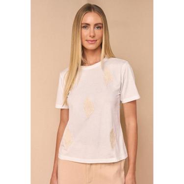 Imagem de CAMISETA LADO AVESSO BORDADA L129567-Feminino