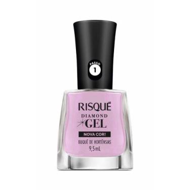 Imagem de Esmalte Risque Diamond Gel Cremoso Buquê De Hortênsias 9,5ml