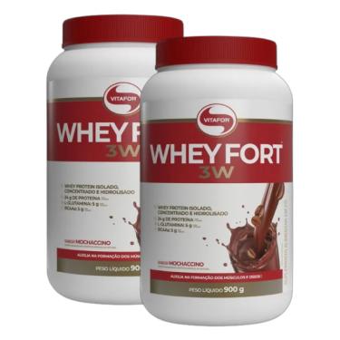 Imagem de Kit 2X: Whey Fort 3W Mochaccino Vitafor 900g