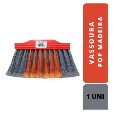 Imagem de 2X Vassoura Pop Madeira Plumada Nylon Macio Uni Sem Cabo Ful