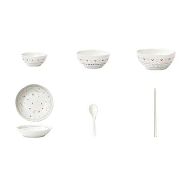 Imagem de Pratos de salada de renda de cerâmica para casa requintados sob o esmalte, conjunto de 16 cores