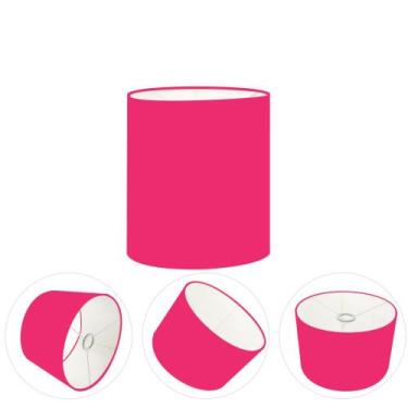 Imagem de Cúpula Abajur Cilíndrica Cp-8001 Ø13x15cm Rosa Pink - Vivare