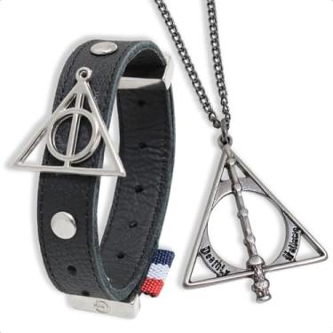 Imagem de GRANADO ACESSÓRIOS, Colar + Pulseira Harry Potter Kit c/ 2 Peças Relíquias Símbolo Filme - AM
