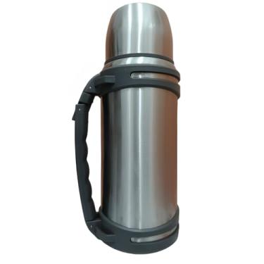 Imagem de Garrafa Térmica de Aço Inoxidável 1.5L | Alta Capacidade | Portátil e Moderna A Vácuo (Prateada)