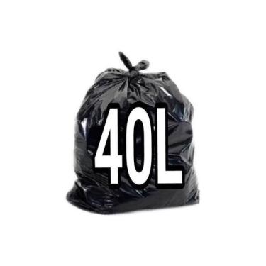 Imagem de Saco De Lixo 40 Litros Preto 100 Unid Resistente Fabricante - Higipack