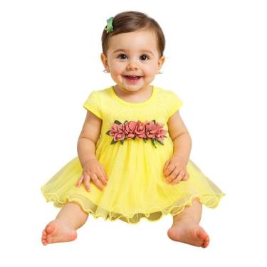 Imagem de Vestido Infantil Festa Batizado Bebe Casamento Aniversário - ANJO DA M