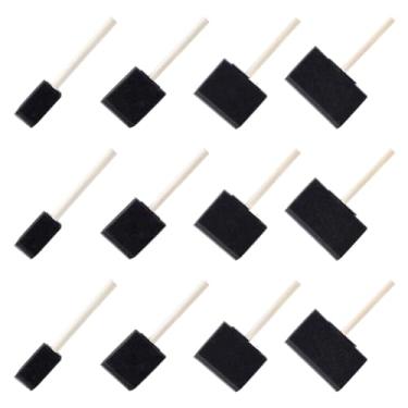 Imagem de HOBBIESAY 12 peças, 4 estilos, esponja de cerâmica para argila, palito de esponja, pincéis de espuma, cerâmica, modelagem, escultura, acabamento de argila para ceramistas, iniciantes, vernizes