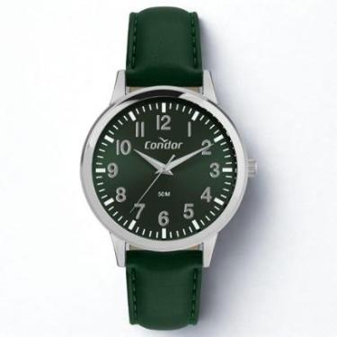 Imagem de Relógio masculino prata fundo verde Condor original CO2035NRP/3V-Masculino