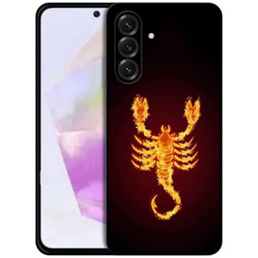 Imagem de SM CASES Capa para Samsung Galaxy A36 5G - Scorpion Fire design impresso 2D traseira de telefone capa protetora de borracha TPU à prova de choque para Samsung Galaxy A36 5G preta