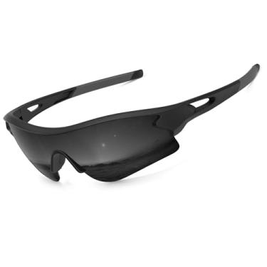 Imagem de Óculos de sol esportivos polarizados para homens e mulheres óculos de sol de corrida para ciclismo pesca S60, Cinza fosco