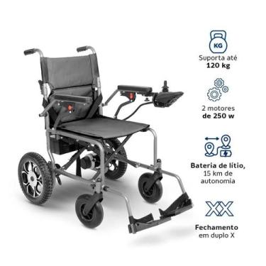 Imagem de Cadeira de Rodas Motorizada Dobrável Compacta e Leve D750 Dellamed