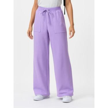 Imagem de Calça Pantalona Moletinho Feminina - ZORMY, Lilás, GG