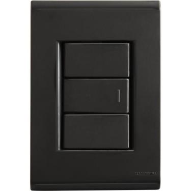 Imagem de Conjunto 4x2 Com 1 Interruptor Simples 10 A 250 V Tramontina Liz Grafite