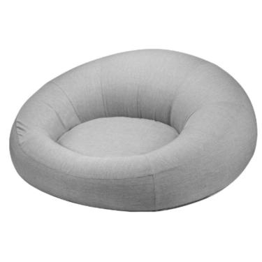 Imagem de Puff Inflável Área Externa Outdoor Like Rivatti Capa Linho Cinza Com Proteção Uv Capa Interna Pvc