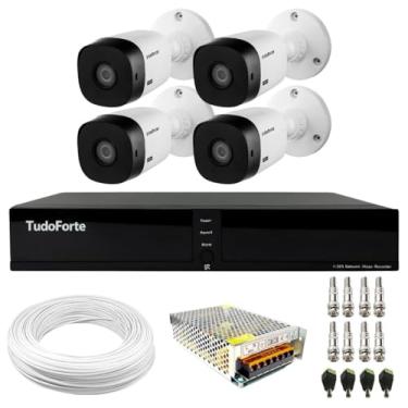 Imagem de Kit 4 Câmeras Intelbras VHL 1220 B G8 HDCVI Bullet Full HD Visão Noturna 20m IP66 + Dvr Tudo Forte TFHDX 3304 4 Canais