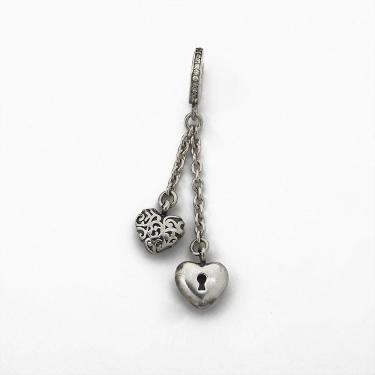 Imagem de Berloque Bali Corações com Correntes Prata 925