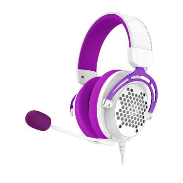 Imagem de Headset Gamer Redragon Diomedes, Som Surround 7.1, Drivers 53mm, Branco e Roxo - Branco - Único - U-Unissex