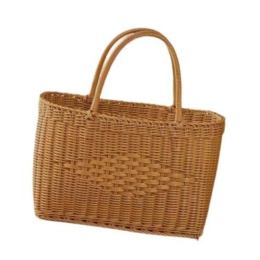 Imagem de Generic Cesto organizador de flores trançado à mão, versátil para jardinagem interna e externa, sala de estar.