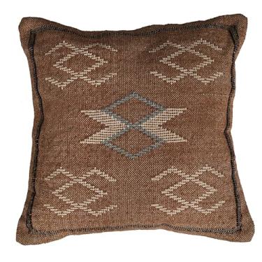 Imagem de Fronha indiana feita à mão autêntica sabra algodão neutro kilim qualidade premium designer decorativo interior e exterior quadrado sala de estar sofá-cama sofá rústico casa de fazenda boho (padrão 14)