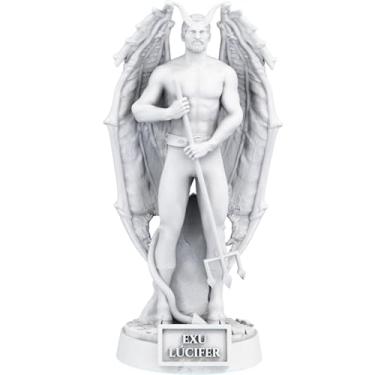 Imagem de Estátua Exu Lúcifer Imagem Umbanda Candomblé (Cor Mármore)