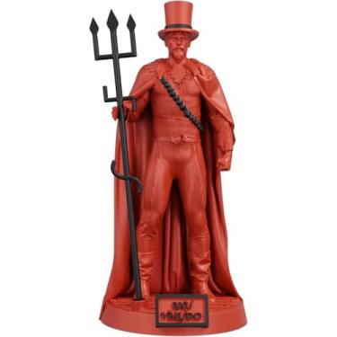 Imagem de Estátua Exu Veludo Imagem Umbanda Candomblé (Cor Sanguis Obscurus)