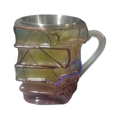 Imagem de Caneca de livro portátil - copo vintage pintado de acrílico elegante para casa, cozinha, viagem, hotel e restaurante - copo em forma de livro à prova de vazamento para café, chá, suco