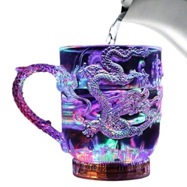 Imagem de Copo iluminado | Copo de vinho ativado por água - Caneca de café que muda de cor, copos de acrílico para Halloween, Páscoa, Natal, casamento, bar, casa