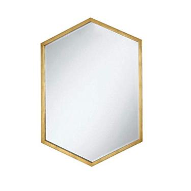 Imagem de Espelho nórdico para banheiro espelho de parede espelho de banheiro polígono maquiagem espelho de vaidade espelho decorativo espelho de maquiagem (tamanho: P) (tamanho: pequeno)