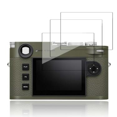 Imagem de NOUKAJU [Pacote com 3] Protetor de tela para Leica M11-P Safari, vidro temperado HD, dureza 9h, arranhões, anti-impressão digital, protetor de filme de vidro temperado para câmera Leica M11-P Safari