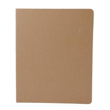 Imagem de Alomejor 20 Folhas de Pasta de Arquivo de Folha de Música, Pasta de Música de Papel Kraft Páginas Internas de Pvc à Prova D'água, Capa de Couro para Ensaios