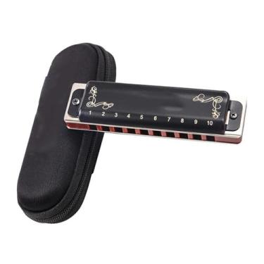 Imagem de Gaita profissional toca clássica elegante profissional diatônica blues gaita c chave 10 furos instrumento harpa (cor: Eb)