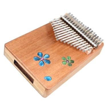 Imagem de Piano de polegar Kalimba 17 teclas madeira mogno portátil dedo piano para amantes de música (cor: 02)