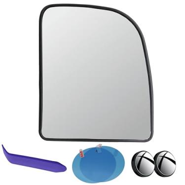 Imagem de EAP Vidro espelhado lateral do passageiro compatível com Ford F250 F350 F450 F550 1999-2007, Ford Excursion 2000-2005, E150 E250 E350 E450 2000-2019, E550 2000-2000-2000-2000 4 aquecidos, acima por