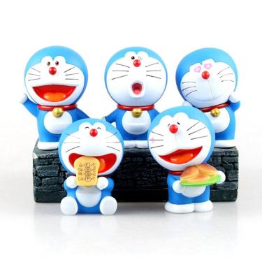 Imagem de Conjunto de bonecos Doraemons Toy Doll Anime Collection, 5 peças e 10 cm