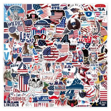 Imagem de Adesivos Americans Independences Days Waterproof (100 unidades)