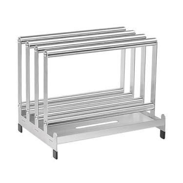 Imagem de SiaBiced Pizza Rack Mesa à Ferrugem Display Rack 4 Slots Disponíveis Armazenamento